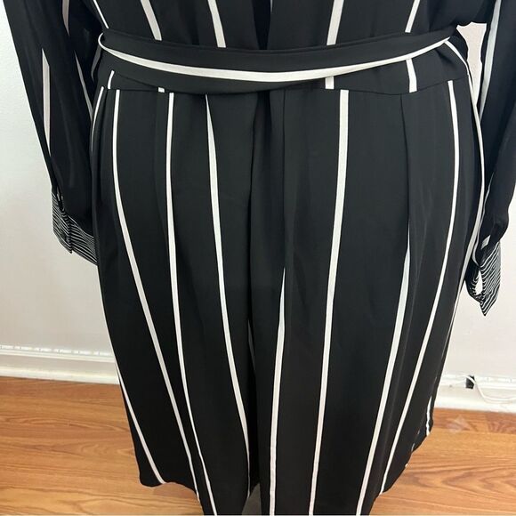 Who What Wear Black & White Striped Button Down Shirt Dress -- 4X‎ - Picture 10 of 13